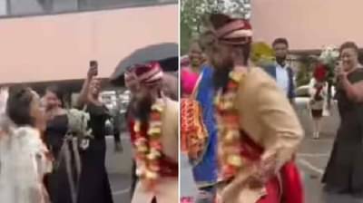 Video | भर रस्त्यावर नवरी-नवरदेवाचा भन्नाट डान्स, व्हिडीओ पाहून तुम्हीही पोट धरून हसाल