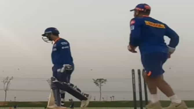IPL 2021: रन घेण्यासाठी इशान किशनवर पार्थिवची जबरदस्ती, MI च्या सराव सामन्यादरम्यानचा VIDEO व्हायरल
