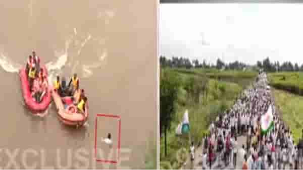 पंचगंगा नदीत स्वाभिमानीच्या कार्यकर्त्यांची उडी, काहीही झालं तरी आम्ही जलसमाधी घेऊ, रविकांत तुपकर यांची भूमिका