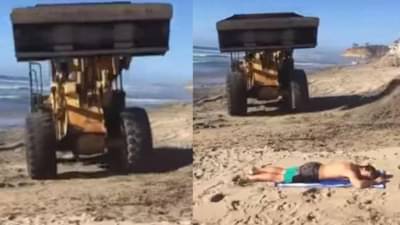 VIDEO : जेसीबी की खुदाईनंतर जेसीबीचा नवा व्हिडीओ, थेट बीचवर तरुणाला डिवचणारा जेसीबी, भन्नाट व्हिडीओ