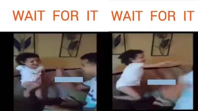 Video : खट्याळ बापाची खोडकर लेक, बापाने प्रेमाने गालावर मारलं, भडकलेल्या मुलीनेही जोरात मुस्काडीत दिली!