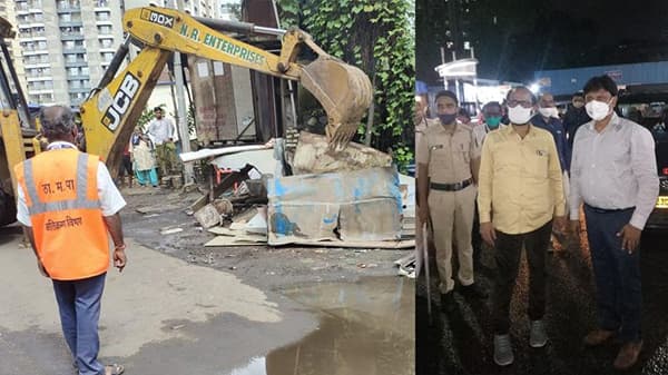 ठाणे महापालिकेचा फेरिवाल्यांवर कारवाईचा धडाका सुरूच; महापौरांनीही केली कारवाईची पाहणी