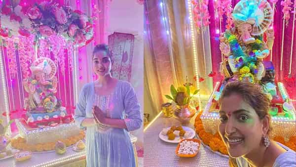 आज सगळ्यांच्या घरी लाडक्या बाप्पाचं आगमन झालं आहे. गेले अनेक दिवस स्टार प्रवाहवरील आई कुठे काय करते मालिकेतील संजना म्हणजेच रुपाली भोसलेच्या घरी बाप्पाचं झालं आगमन झालंय. रुपालीनं तिच्या घरच्या बाप्पासोबत मस्त सेल्फीसुद्धा क्लिक केला आहे.