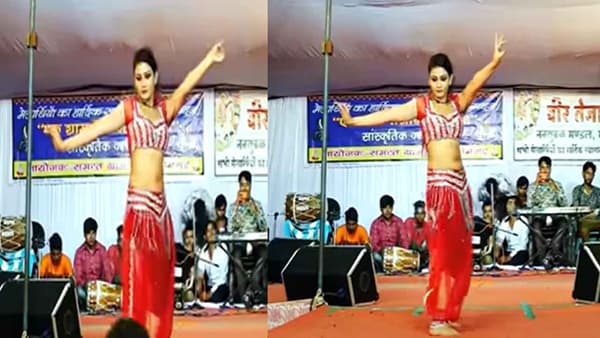 Haryanvi Dance Song: ‘बिजली’ बनून स्टेजवर घातला धुमाकूळ, गोरी नागौरीचा हाय वोल्टेज हरयाणवी डान्स पाहिलात का?