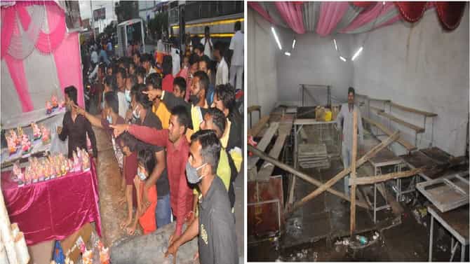 अवघी दुकाने साफ झाली... पण मूर्ती मागणारे हात संपेनात, औरंगाबादेत काल गणेशमूर्तींचा तुटवडा