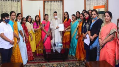 महिला सुरक्षिततेच्या मुद्द्यावर विशेष अधिवेशन बोलवा, भाजपच्या महिला शिष्टमंडळाची राज्यपालांकडे मागणी