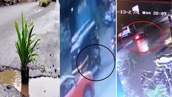 खड्ड्याकडे लक्ष वेधण्यासाठी ठेवलेली कुंडी चोरीला, डोंबिवलीतील त्याच खड्ड्यात अडकून बाईकला अपघात