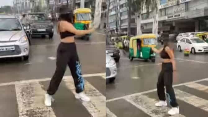 Viral Video : इन्स्टासाठी रस्त्याच्या मधोमध उभं राहून डान्स, लोक म्हणाले, मूर्खपणाची हद्द असते