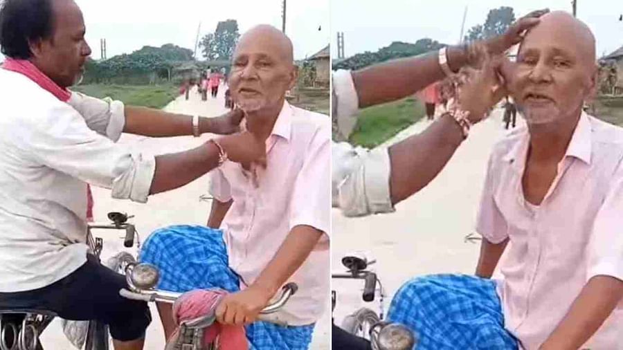 Video | बिहारी बाबूचा न्याराच स्वॅग, चक्क सायकलवर बसून करतोय दाढी, व्हिडीओ व्हायरल