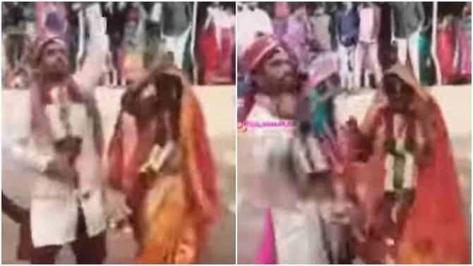 Video : लग्नात वधु-वराचा भन्नाट डान्स, लोक म्हणाले, भावा, तुला आता बायकोच्याच तालावर नाचायचं आहे