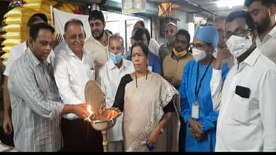 ग्रोमा असोसिएशन-निलेश वीरा फाऊंडेशन तर्फे एपीएमसी मार्केटमध्ये भव्य आरोग्य शिबीर, मंदा म्हात्रेंच्या हस्ते उद्घाटन