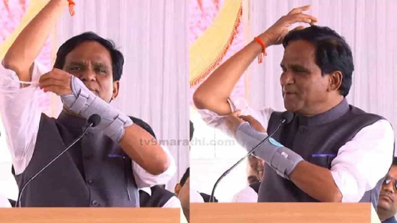 VIDEO : रावसाहेब दानवेंनी भरसभेत स्वत:चा फाटलेला शर्ट दाखवला