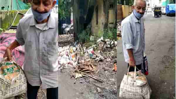 VIDEO : फरसाण खाताय तर सावधान! कचऱ्यातून फरसाण वेचणाऱ्या इसमाचा व्हिडिओ व्हायरल