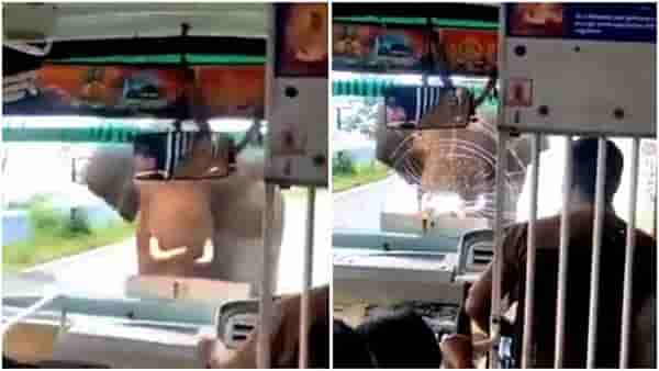 Video : बसवर टस्कर हत्तीचा हल्ला, पण चालकाच्या प्रसंगावधानामुळे प्रवाशांचे प्राण वाचले, थरकाप उडवणारा व्हायरल व्हिडीओ
