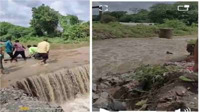 पाईपच्या एका बाजूने पडला तरुण, दुसऱ्या बाजूने बाहेर, पिसादेवीत थोडक्यात दुर्घटना टळली