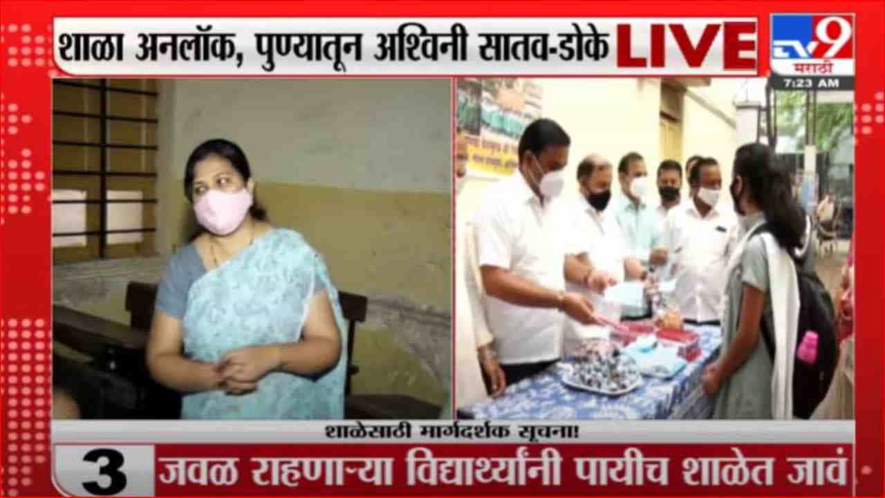 Pune | Schools Unlock | पुण्यात शाळा सुरू, शिवाजी मराठा हायस्कूलमधून लाईव्ह