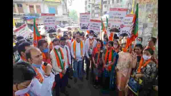 कल्याणमध्ये अमली पदार्थ आणि गुन्हेगारी विरोधात भाजपचे आंदोलन, आमदार गायकवाडांची पोलिसांवर जोरदार टीका
