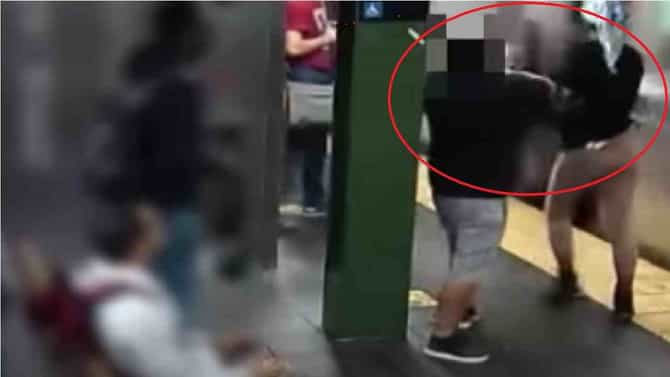 Video | भरधाव वेगात रेल्वे येताच महिलेने दिला जोराचा धक्का, प्रवाशाचं काय झालं ? अंगाचा थरकाप उडवणारा व्हिडीओ व्हायरल