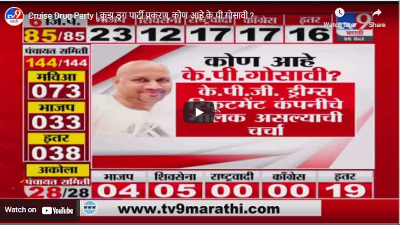 Cruise Drug Party | क्रूझ ड्रग पार्टी प्रकरण, कोण आहे के.पी.गोसावी ?