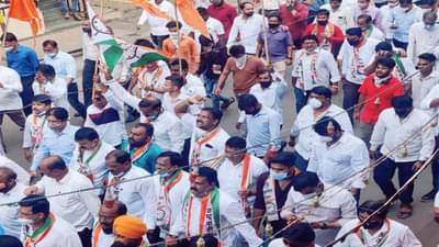 ठाण्यात राष्ट्रवादी-शिवसेनेची संयुक्त रॅली, महाराष्ट्र बंदची हाक, दिग्गजांचा सहभाग