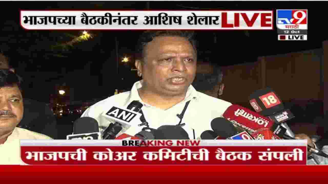 Ashish Shelar | भाजपच्या संघटनात्मक कामाचा आढावा घेतला, कोअर कमिटी बैठकीनंतर आशिष शेलार LIVE