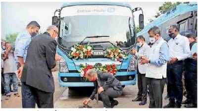 औरंगाबादेत खासगी कंपनीने सुरु केल्या दोन ई-बस, एंड्रेस अँड हाऊजर कंपनीतील कर्मचाऱ्यांसाठी खास सुविधा