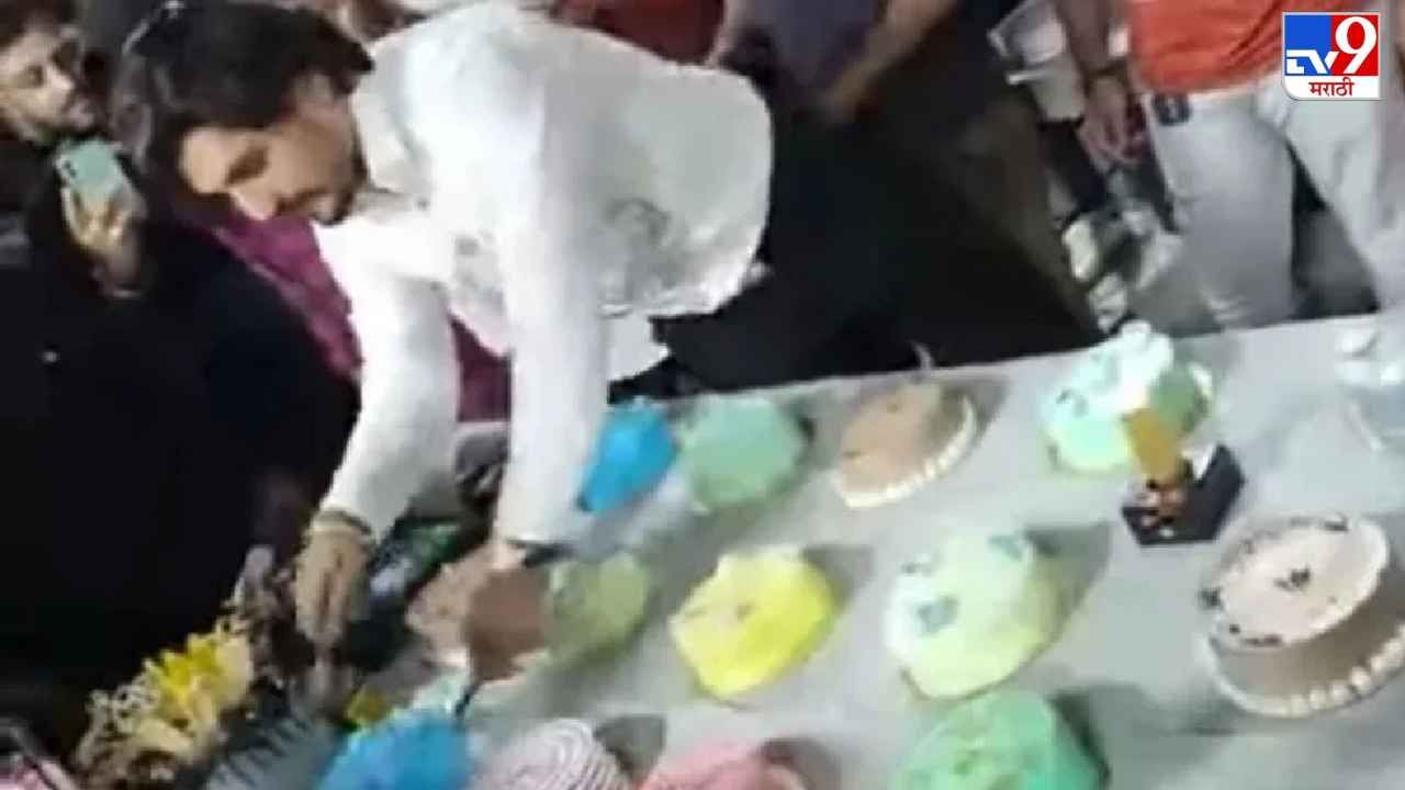 Video: वाढदिवसाला एक, दोन नाही तर तब्बल 550 केक कापले, मुंबईच्या तरुणाचा व्हिडीओ व्हायरल!