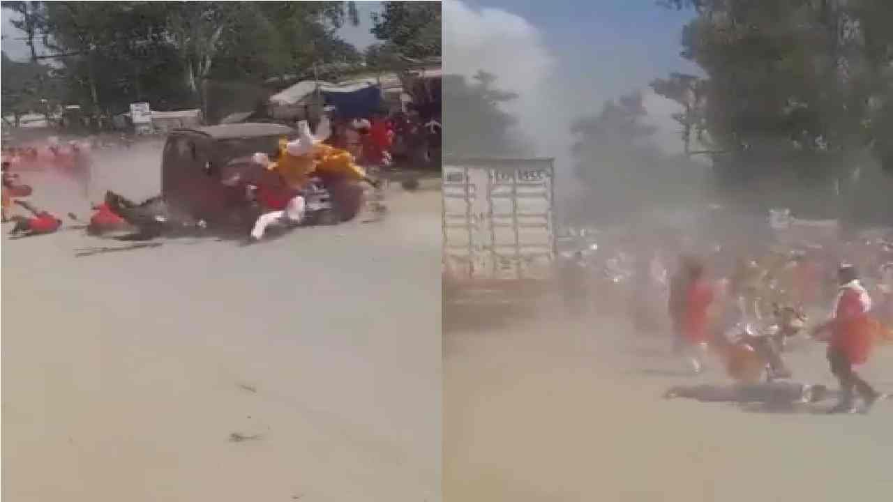 Chhattisgarh Video | गांजाने गच्च भरलेली कार, तब्बल 20 जणांचा चिरडलं, थरकाप उडवणारा व्हिडीओ व्हायरल