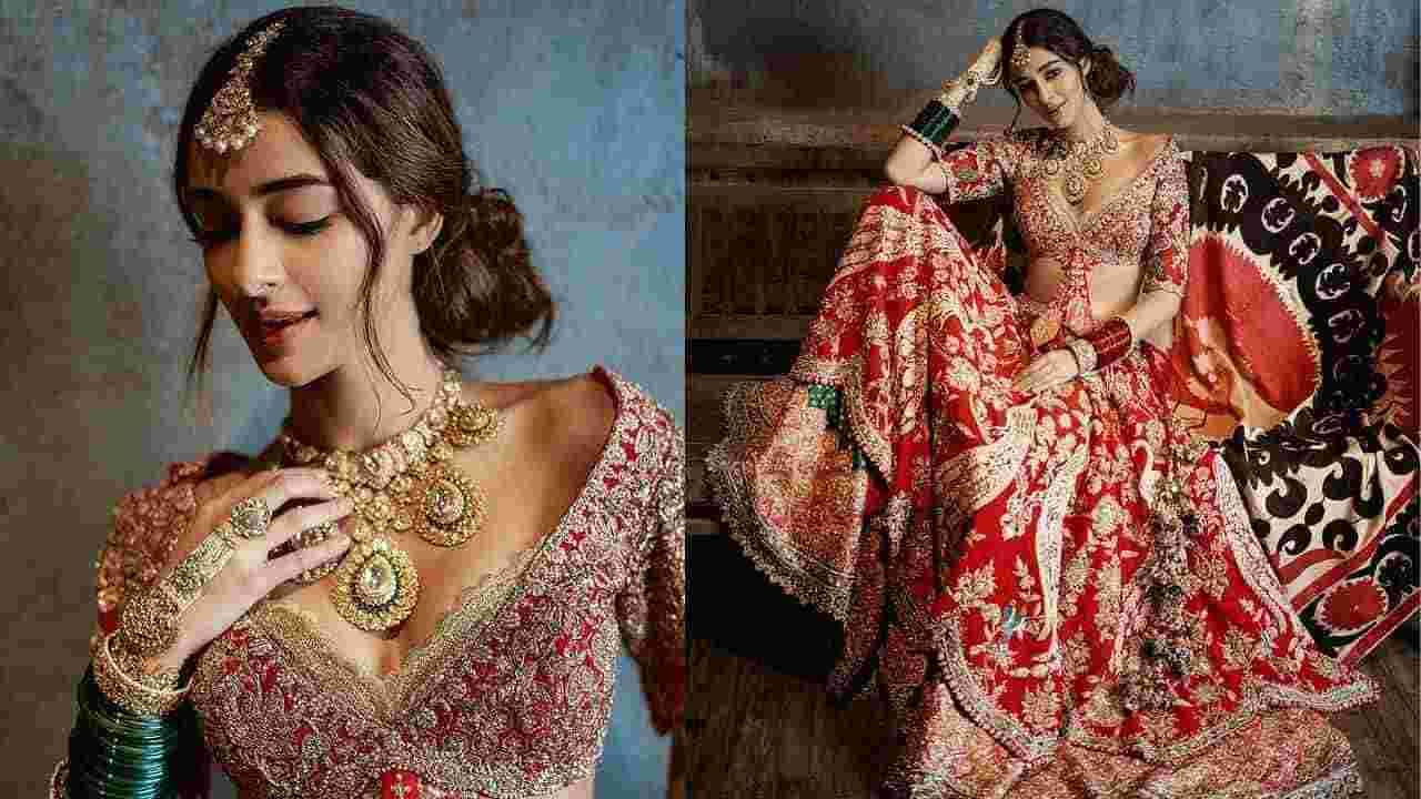 अनन्याने आपल्या या लुकसाठी राणीवाला 1881 हाऊसचे सोन्याचे दागिने, सोनेरी आणि हिरव्या बांगड्या, सोने आणि मोतीवाली मांग टिका आणि एक चोकर परिधान केले आहे. अनन्याला मिकी कॉन्ट्रॅक्टर आणि हेअरस्टायलिस्ट आयशा देवित्रे यांनी स्टाईल केले आहे.