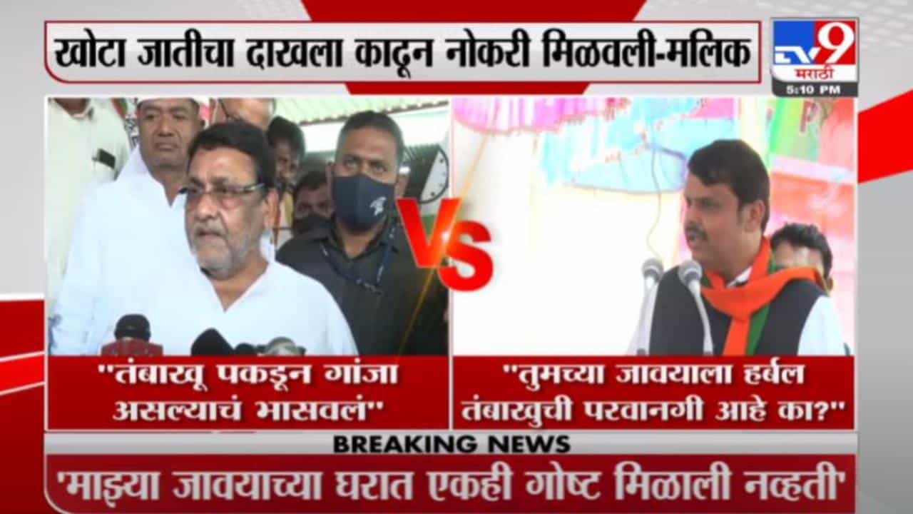 Devendra Fadnavis | तुमच्या जावयाला हर्बल तंबाखूची परवानगी आहे का ? फडणवीसांचा मलिकांना टोला