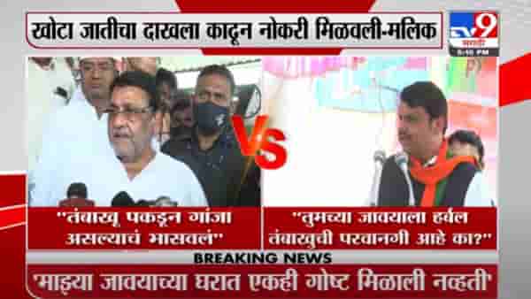 Devendra Fadnavis | तुमच्या जावयाला हर्बल तंबाखूची परवानगी आहे का ? फडणवीसांचा मलिकांना टोला