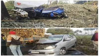 बारामती-इंदापूर रस्त्यावर ट्रॅक्टर-इनोव्हाची जोरदार धडक, अपघातात चिरडून ट्रॅक्टर चालकाचा मृत्यू