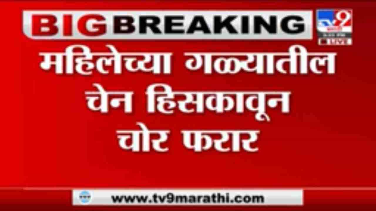Pimpri-Chinchwad | पिंपरी - चिंचवडमध्ये महिलेच्या गळ्यातील चेन हिसकावून चोर फरार, घटना CCTVमध्ये कैद Pimpri-Chinchwad | पिंपरी - चिंचवडमध्ये महिलेच्या गळ्यातील चेन हिसकावून चोर फरार, घटना CCTVमध्ये कैद