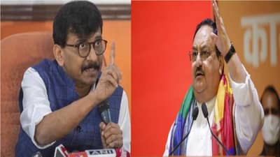 भाजपचे राष्ट्रीय अध्यक्ष म्हणाले, ठाकरेंचं सरकार उखडून फेका, राऊत म्हणतात, दुसऱ्यांना उखडता-उखडता...