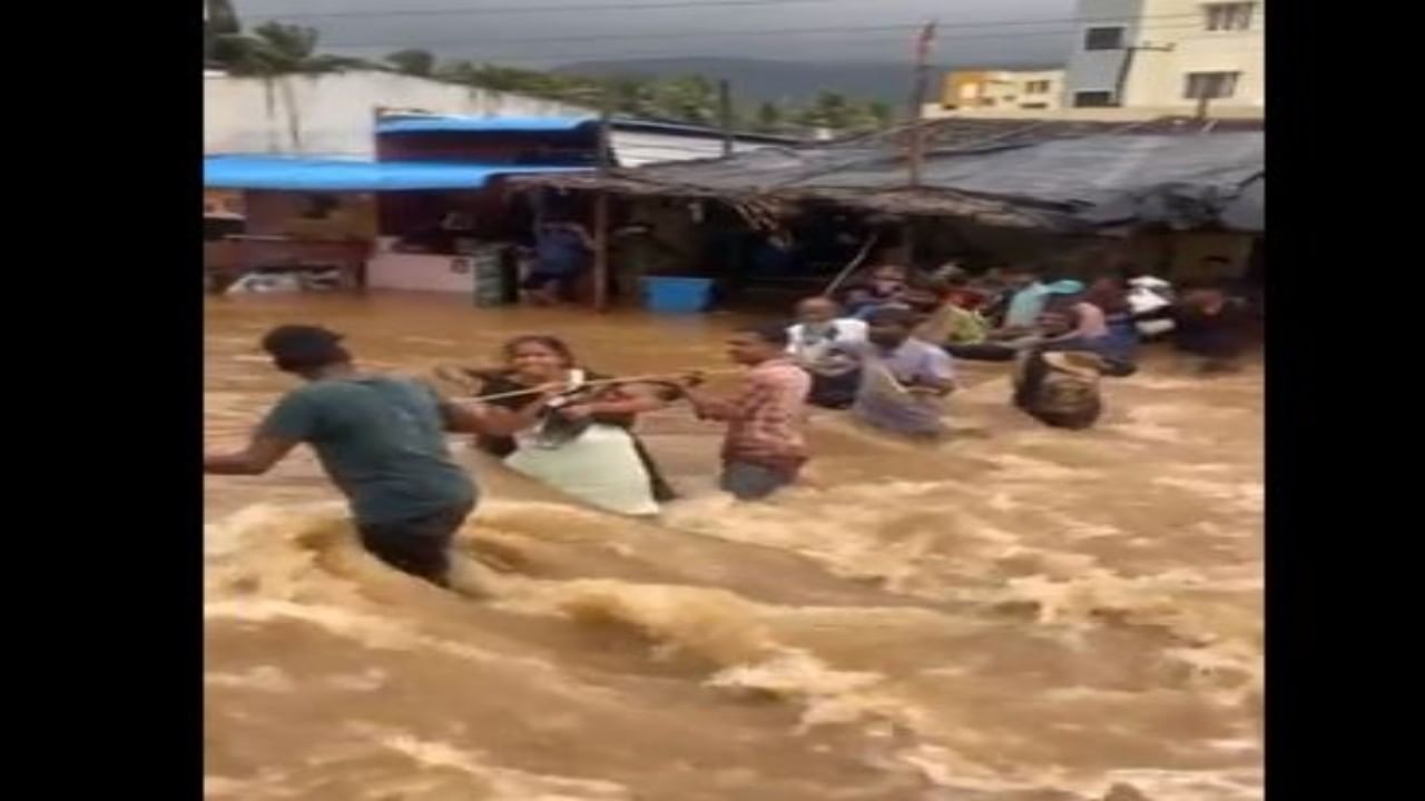 Temple flood tirupati Incessant rain