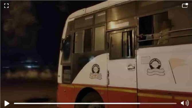 पुढे-मागे फौजफाटा असूनही बसची अखेर तोडफोड, औरंगाबादच्या पैठण आगारात पुन्हा रवानगी!