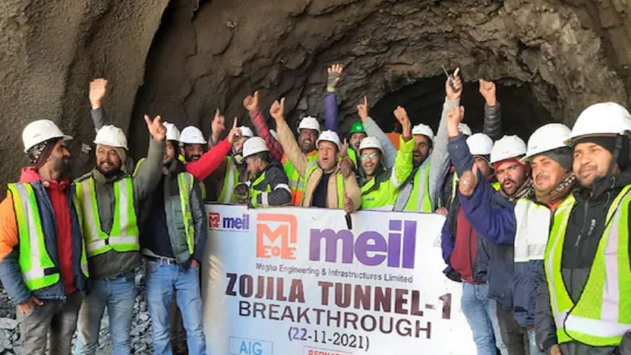 Zojila tunnel: MEIL ला मोठे यश, अखेर झोजिला बोगद्याच्या ट्युब 2 चे खोदकाम पूर्ण
