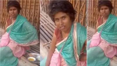 Video | केस विस्कटलेले, रस्त्यावर जेवत बसलेली, इंग्रजी बोलणाऱ्या महिलेचा व्हिडीओ सोशल मीडियावर व्हायरल