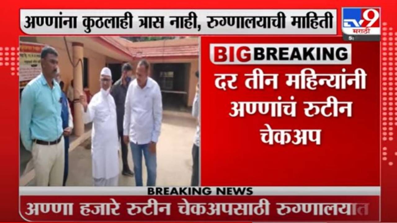 Anna Hazare | ज्येष्ठ समाजसेवक अण्णा हजारे रुटीन चेकपसाठी रुबी रुग्णालयात दाखल