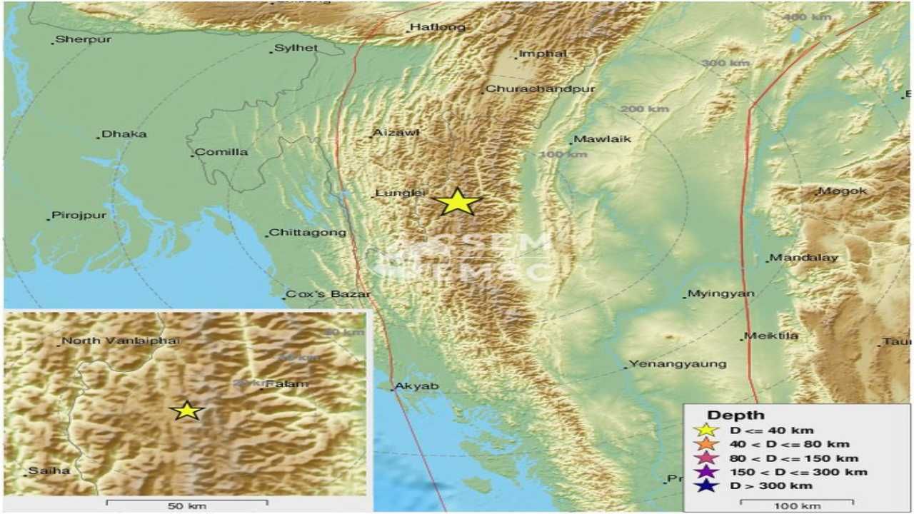म्यानमार-भारत सीमा भागात भूकंपाचे धक्के; 6.3 रिश्टर स्केलच्या भूकंपाची नोंद