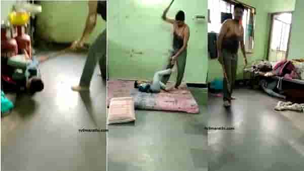 VIDEO | हा व्हिडीओ पाहून तुमचं काळीज तीळ-तीळ तुटेल, लेकरु ओरडतंय पप्पा जाऊ द्या, नराधम बापाची लाकडी दांडक्याने अमानुष मारहाण
