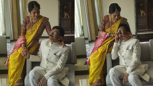 संजय राऊत यांची कन्या पूर्वशी राऊत आज (29 नोव्हेंबर) विवाहबंधनात अडकली आहे. ठाण्याचे जिल्हाधिकारी राजेश नार्वेकर यांचे चिरंजीव मल्हार यांच्याशी पूर्वशीचा विवाह झाला आहे.