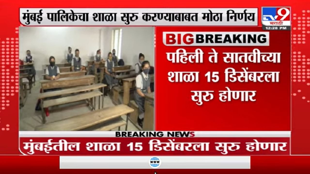 Mumbai Schools | मोठी बातमी, मुंबईतील शाळा सुरु करण्याचा निर्णय लांबणीवर,  15 डिसेंबरला शाळांची घंटा वाजणार