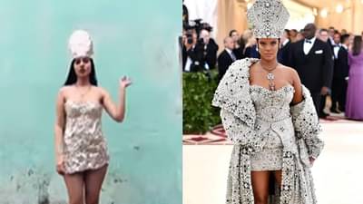 Video | ‘हिला कोणी तरी आवरा रे...’, विदेशी अभिनेत्रीला कॉपी करण्याच्या नादात उर्फी जावेदने परिधान केला फॉईल पेपर ड्रेस!