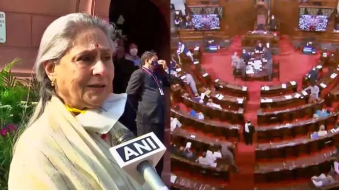 Parliament session:खासदारांच्या निलंबनावरून संसदेबाहेर जोरदार आंदोलन, जया बच्चन यांनी चॉकलेट आणि पापड वाटले