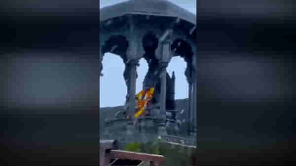 राज्यात या व्हिडीओची चर्चा, रायगडावरील शिवाजी महाराजांच्या समाधी परिसराचा Video व्हायरल
