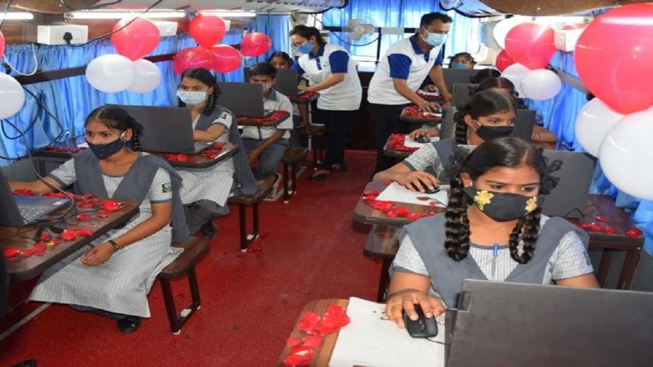 Nagpur education फिरत्या बसमधून संगणक शिक्षण, मनपा शाळेतील विद्यार्थ्यांना लागणार गोडी