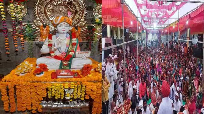 पैठणः ज्ञानेश्वर माऊलींच्या समाधी सोहळ्याला हजारो भाविकांची उपस्थिती, किरणोत्सवाचा देखणा सोहळा