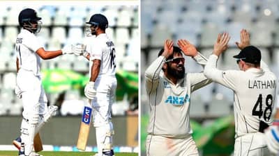 IND vs NZ, 2nd Test, Day 2, Live Score : अग्रवाल-पुजाराची फटकेबाजी, दिवसअखेर भारताची बिनबाद 69 धावांपर्यंत मजल