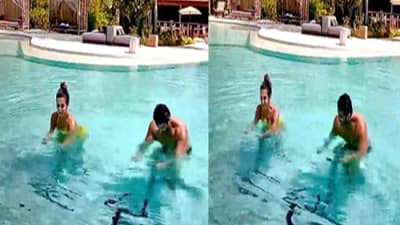 Video | मलायका अरोरा, अर्जुन कपूरसह मालदीवला! पूलमध्ये रोमान्सऐवजी घाम गाळताना पाहून चाहते म्हणतायत...